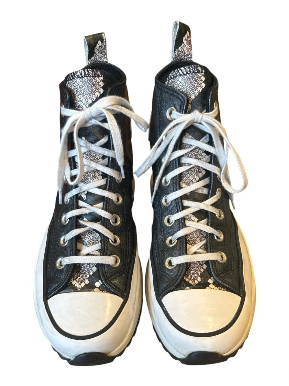 Converse Run Star Hike Leather Snakeskin High Top Sneakers Men’s 7, Women’s 8.5